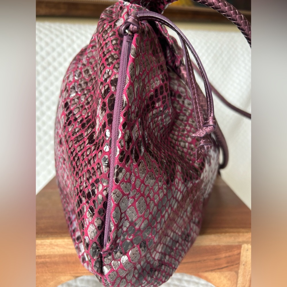 Brighton Purple Python Magnetic Closure Gently Us… - image 6